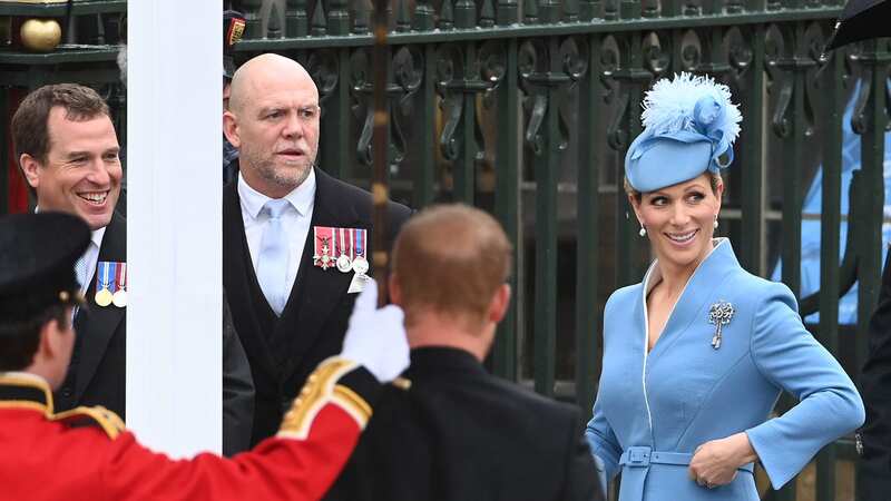 Zara Tindall was spotted chatting to Harry (Image: Getty Images)