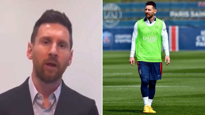 Lionel Messi was back in PSG training on Monday