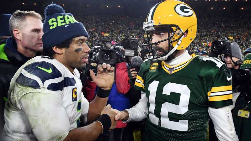 Russell Wilson and Aaron Rodgers have left the teams that drafted them after high profile trades (Photo by Stacy Revere/Getty Images)