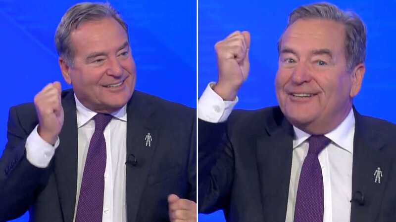 Jeff Stelling made the most of his final Hartlepool goal celebration on Saturday (Image: Sky Sports)