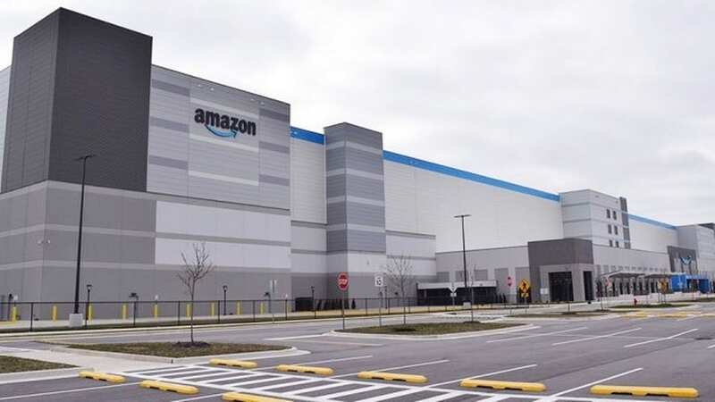 The death occurred at Amazon’s massive Fort Wayne fulfilment center (Image: Amazon)