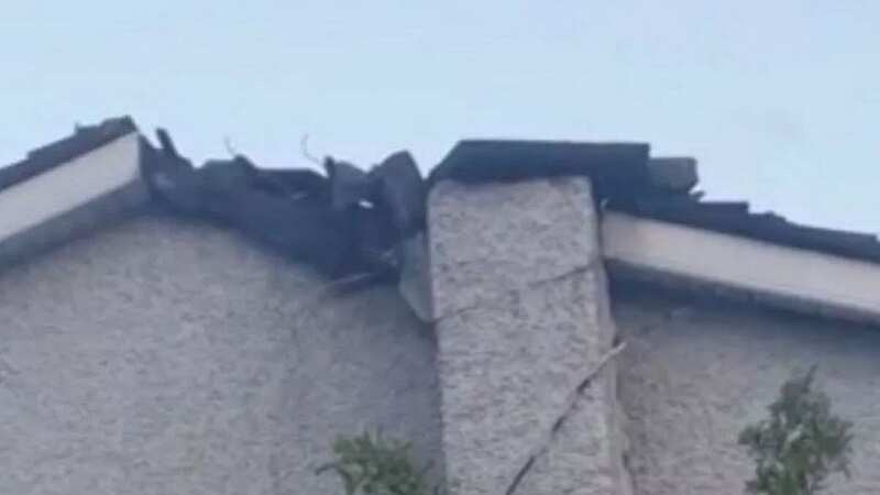 Homeowner Derek Neilson was in the sitting room when the lightning struck but thankfully was not injured (Image: Anita Danes)