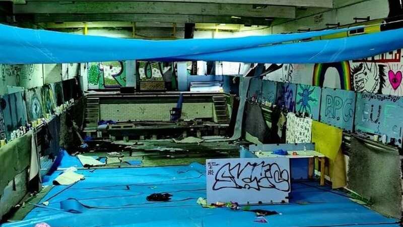 The squatters claimed they fixed leaks, refilled the swimming pool and plumbed in the sauna before being kicked out (Image: Kyle Urbex)