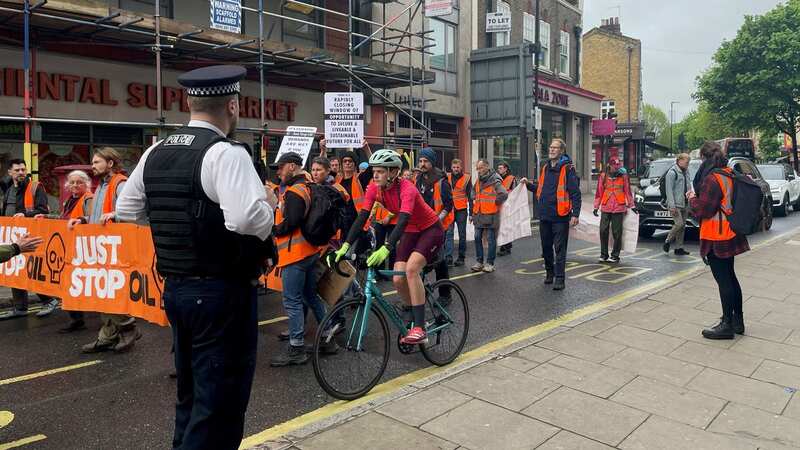 Police observed the protesters on their walk from Delancey Street to Chalk Farm via Camden Town but did not intervene (Image: PA)