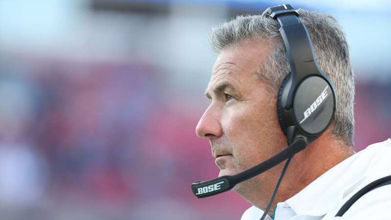 Urban Meyer looks on during the first round game of the NCAA Men