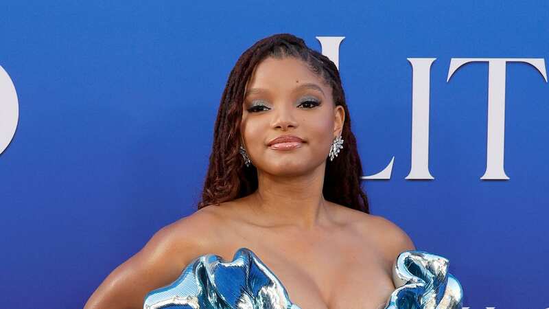 Halle Bailey stuns in fishtail illusion dress at The Little Mermaid premiere
