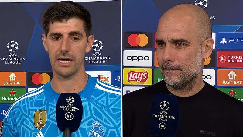 Guardiola agrees with Courtois after Real Madrid and Man City battle to draw