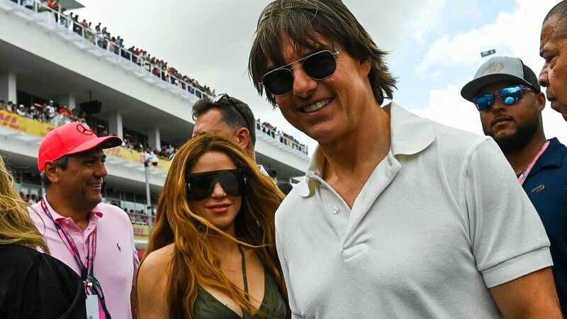 Tom Cruise and Shakira at the 2023 Miami Formula One Grand Prix (Image: AFP via Getty Images)
