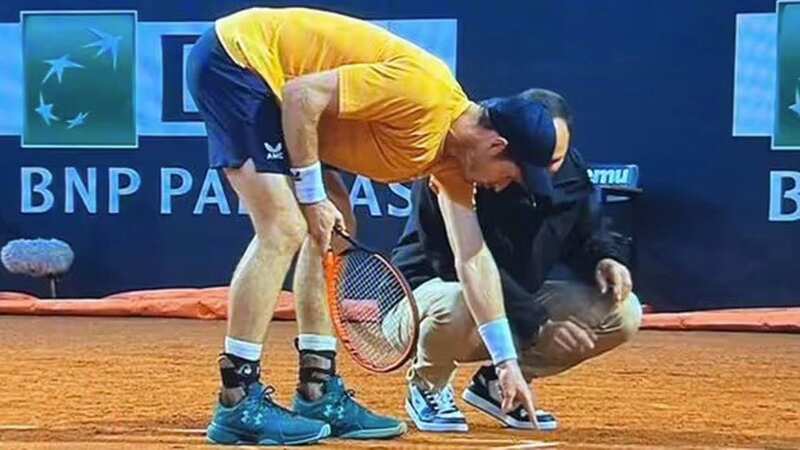 Andy Murray was frustrated with the umpire during the Italian Open (Image: Amazon Prime Video)