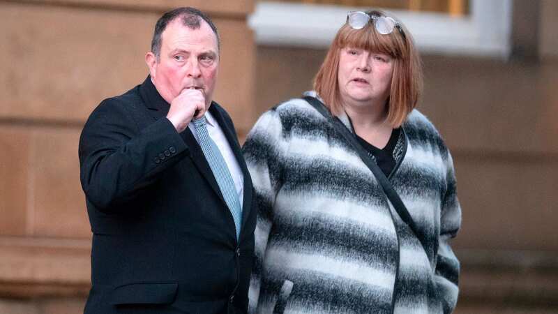 Laura McGlinn and Paul Mcfadyen are pictured leaving Paisley Sherriff Court (Image: DAILY RECORD)