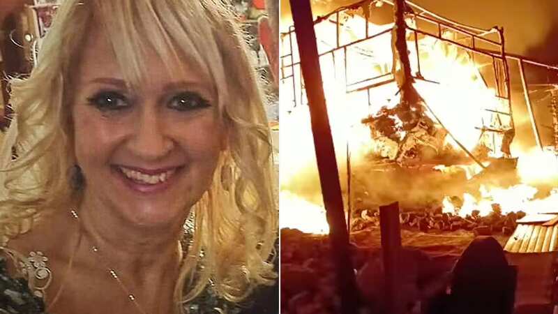 Hayley Louise Pearce, 54, was staying in the caravan with her boyfriend (Image: Newsflash)
