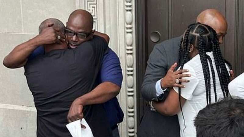 Patrick Brown, 49, middle, was released from prison after spending 29 years inside for a crime he didn