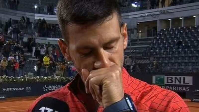 Djokovic left a message on the camera after the game (Image: Tennis TV)