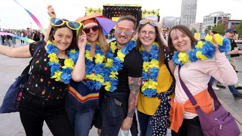 Eurovision fans show their support for Ukraine (Image: Julian Hamilton/Daily Mirror)