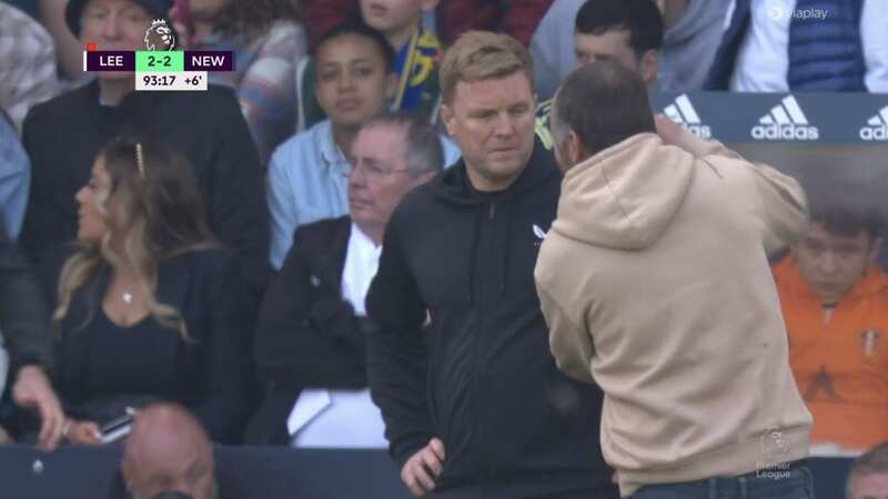 A fan confronted Newcastle boss Eddie Howe during his side