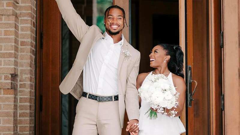Jonathan Owens and Simone Biles have enjoyed a month to remember, getting married in Mexico before he signed with the Green Bay Packers (Image: Simone Biles