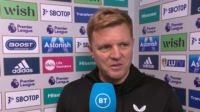 Eddie Howe has given his response to being shoved by a fan vs Leeds (Image: BT Sport)