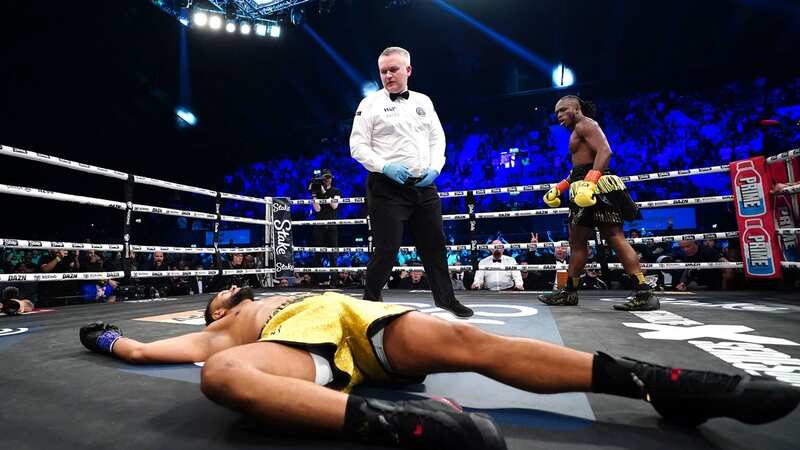 KSI left Joe Fournier out cold on the canvas (Image: PA)