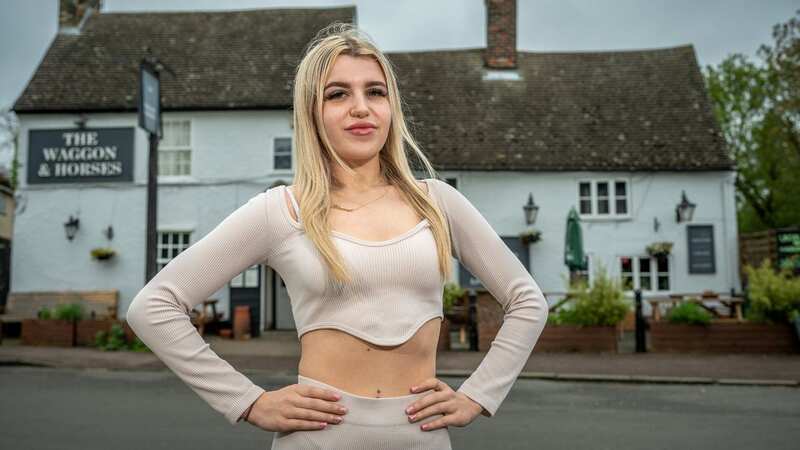 Landlady Rheanna Geraghty at the Waggon and Horses pub in Steeple Morden (Image: James Linsell-Clark / SWNS)