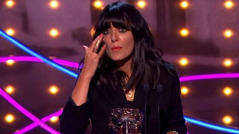 Claudia Winkleman fights back tears on stage after double BAFTA win