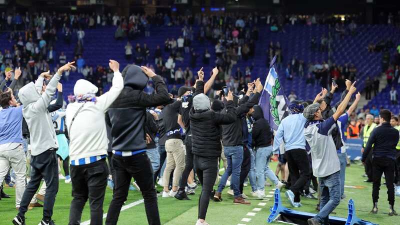 Espanyol fans stormed the pitch (Image: Soccrates/Getty Images)