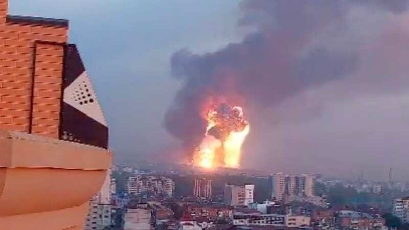 Fireball erupts into huge mushroom cloud over Ukraine as Russia attacks