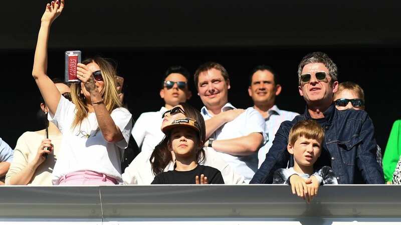 Noel with wife Sara and sons Donovan and Sonny watching his beloved Manchester City (Image: Javier Garcia/BPI/REX/Shutterstock)
