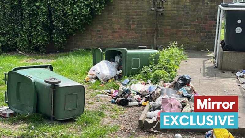 This image shows rubbish strewn across a property where Steven was said to have lived (Image: supplied)