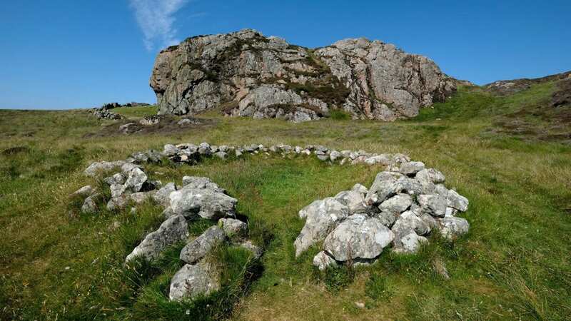 A stone labyrinth made by tourists on Iona (Image: Iain Cameron / SWNS)