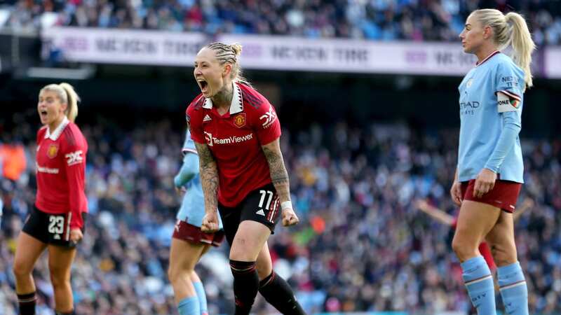 Leah Galton scored for United in the last Manchester WSL derby