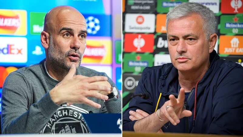 Jose Mourinho made pointed remarks to Pep Guardiola after Roma reached the Europa League final (Image: Boris Streubel - UEFA/UEFA via Getty Images)