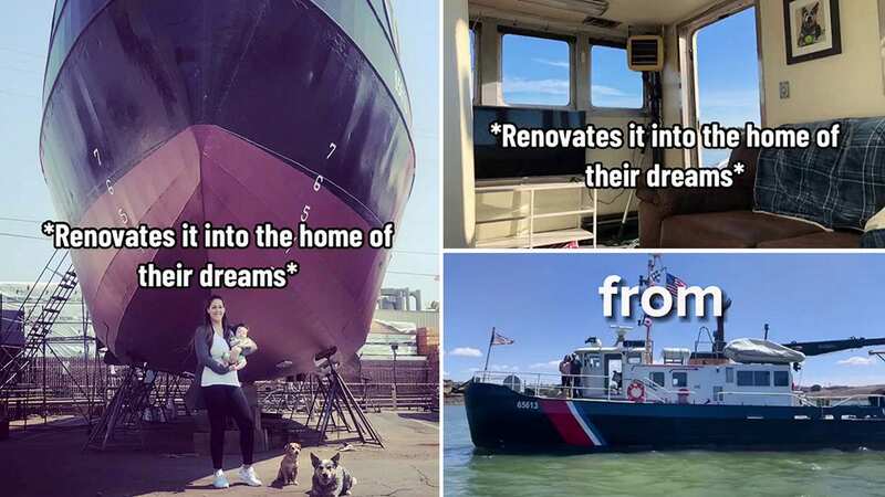 Family ditch house to transform Army tug boat & save $1K a month living on water
