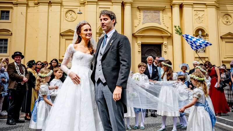 A British student has married a Bavarian prince in a lavish ceremony (Image: Robin Utrecht/dana press/REX/Shutterstock)