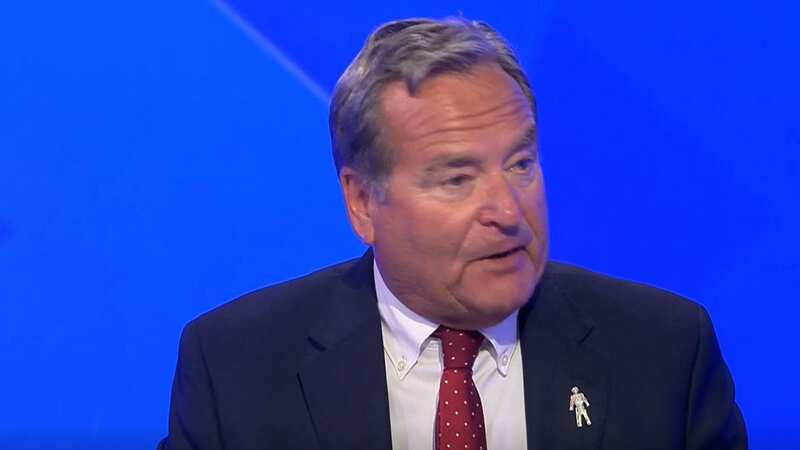 Jeff Stelling was emotional while delivering his speech (Image: Sky Sports)