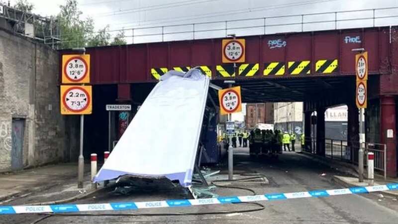 Three people have been taken to hospital after the double decker bus crash