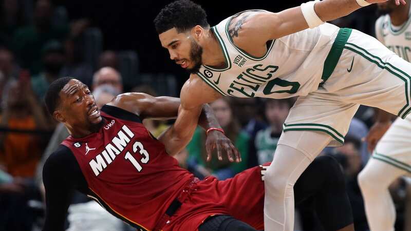 Jayson Tatum and the Boston Celtics are losing to the Miami Heat and Bam Adebayo in the Eastern Conference Finals (Image: Adam Glanzman/Getty Images)