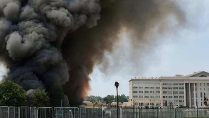 The fake image circulating online which reported that an explosion took place at the Pentagon is believed to have been generated by AI. (Image: Twitter)