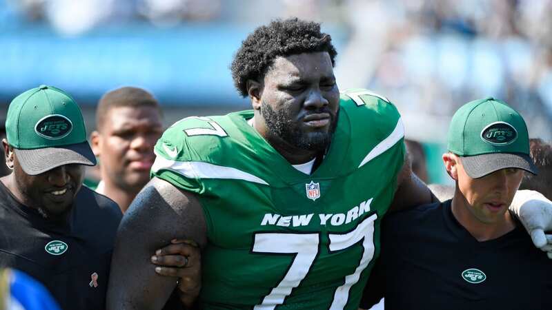 Mekhi Becton hopes to bounce back after two injury-hit seasons with the New York Jets (Image: Mike Comer/Getty Images)