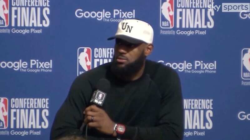 LeBron James admitted he is uncertain about his future after the Lakers season came to an end (Image: Sky Sports)