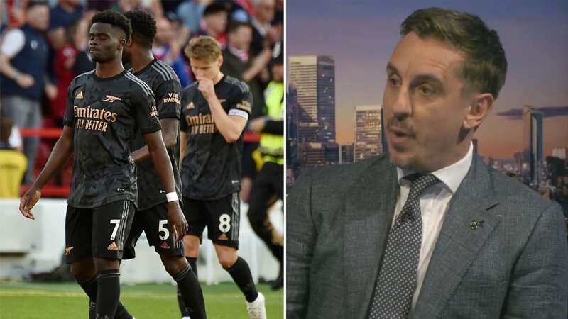 Gary Neville gave his take on Arsenal