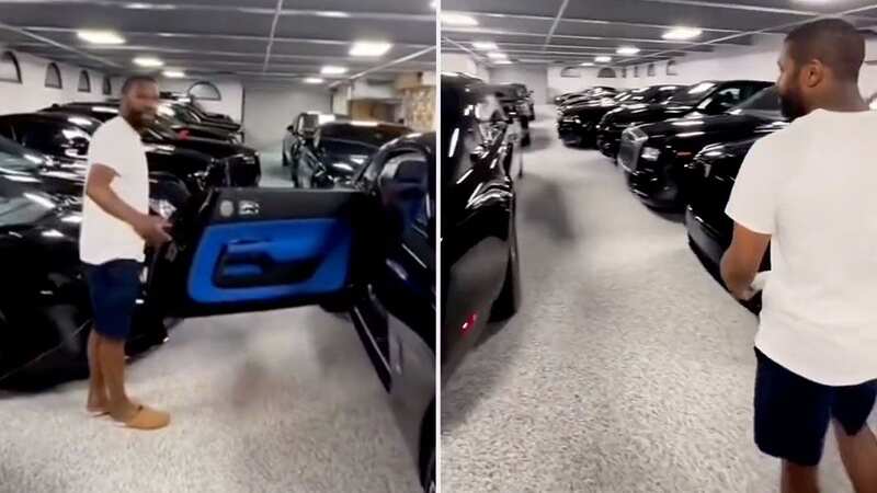Boxing legend Floyd Mayweather shows off all-black collection of 17 supercars