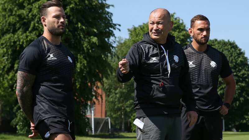 Jones takes a Barbarians training session ahead of his Twickenham return this Sunday (Image: Getty Images for Barbarians)
