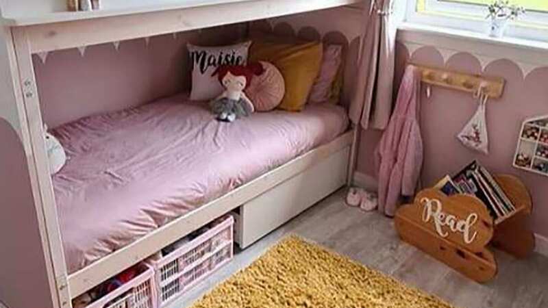 The girls struggled to share the space before the transformation (Image: DIY On A Budget/Facebook)