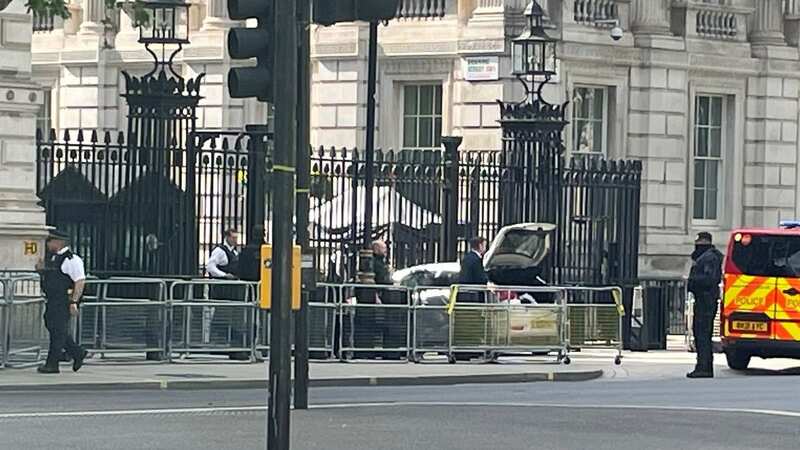 One person arrested after car crashes into Downing Street gates