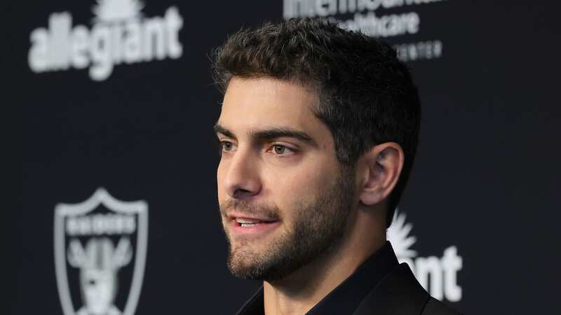 Jimmy Garoppolo is already in the treatment room at the Las Vegas Raiders (Image: Ethan Miller/Getty Images)