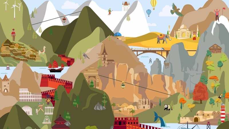 Only the the top 25% of people can find all Seven Wonders of the World (Image: eShores)