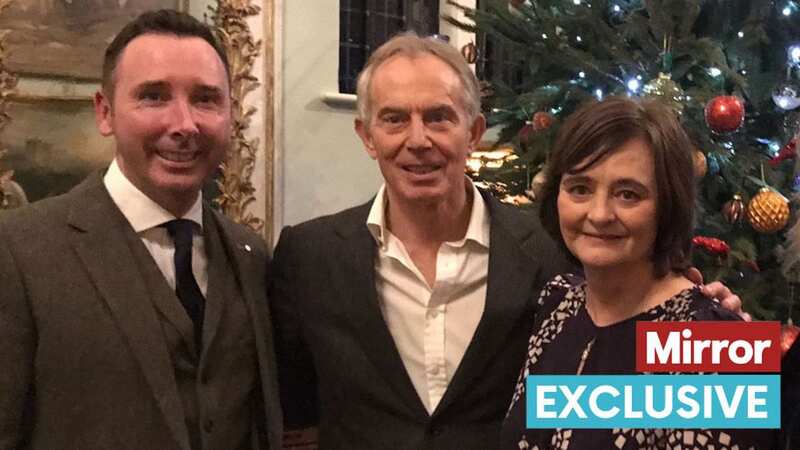 John Hanafin with Tony and Cherie Blair in December 2016