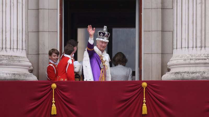 King Charles on the balcony at Buckingham Palace (Image: Ian Vogler / Daily Mirror)