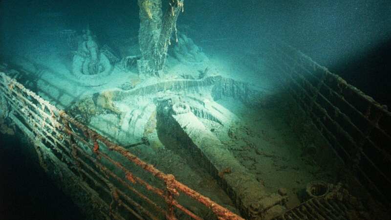 The Titanic lies 12,500ft beneath the Atlantic Ocean