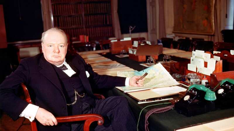 Winston Churchill at his desk in 1945 (Image: Popperfoto via Getty Images)